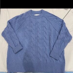 Aerie Women's Blue Cable Knit Sweater